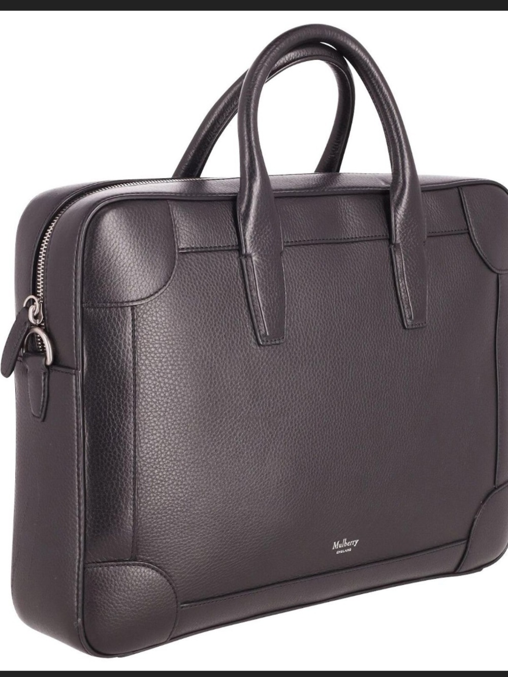 MULBERRy Classic Grain Calfskin Belgrave Single Document Holder Dark Brown - Picture 2 of 9